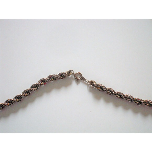 Vintage Avon Necklace 23 inch Silver Tone French Rope Twist NOS - Picture 4 of 6